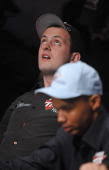 James Akenhead of England waits for his last card in his all-in hand...  News Photo