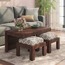 Lovely patio set with a table and two folding chairs for sale. Kivaha 2 Seater Coffee Table Set Urban Ladder