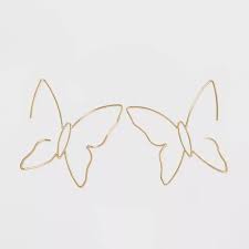 Sugarfix By Baublebar Delicate Butterfly Earrings Gold In 2020 Butterfly Earrings Butterfly Earrings Gold Gold Earrings