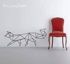 Geometric Fox Wall Decal Geometric Animals Decals Home Decor Wall Decals Geometrics Vinyl Wall Stick Tape Wall Art Wall Stickers Geometric Woodland Wall Art