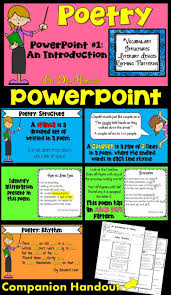 A stanza is a group of lines within a poem; Poetry Powerpoint Bundle Includes A Distance Learning Option Poetry Vocabulary Poetry Worksheets Figurative Language Powerpoint