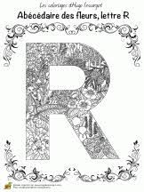 coloriage abecedaire floral sur hugolescargot com alphabet lettres florales feuille de calcul mon petit poney