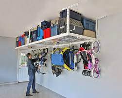 If your garage isn't painted, you can easily identify stud locations by the vertical rows of nails or screws. 10 Great Overhead Storage Ideas For The Garage
