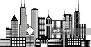 Black And White Skyline Drawing Pin On Artistes