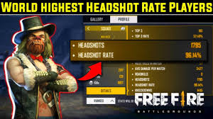 Другие видео об этой игре. World Highest Headshot Rate Players 96 Headshot Rate In Garena Free Fire Youtube
