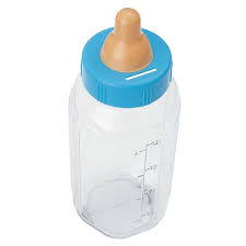 Plastic Blue Bottle Bank Baby Shower Decoration 11 Big Baby Bottles Baby Bottles Plastic Baby Bottles