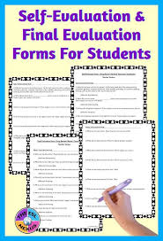 Student Self Evaluation Forms To Assess Projects Curriculum Units And Courses Student Self Evaluation Formative And Summative Assessment Evaluation