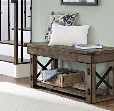 Gladstone Wood Storage Bench Rustic Entryway Bench Altra Furniture Entryway Bench