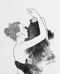 Black And White Artistic Galaxy Drawing Lonely Days Of Galaxy Art Galaxy Love Black White Stars Space Universe Artwork Night Warm Beautiful Ar Romantic Art Art Drawings Line Art Drawings