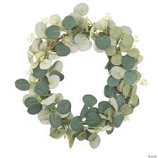 On white background with copy space. Small Eucalyptus Wreath Oriental Trading