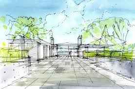 These watercolor landscapes will give your projects a mysterious and dreamy touch. Spaces Landscape Sketch Architecture Drawing Landscape Sketches