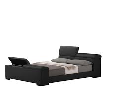 Platform Bed With Storage Space Adjustable Headrest You Can T Beat That Great Design Idea Love The Simpli Black Bedding Bed Contemporary Furniture Stores