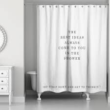Red Barrel Studio Ackerman The Best Ideas Always Come To You In The Shower Single Shower Curtain Reviews Wayfair