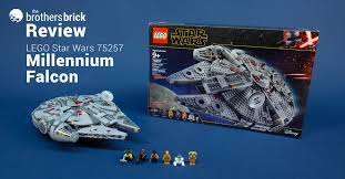 The millennium falcon has a distinct round shape and cylindrical cockpit on the right side. Lego Star Wars 75257 Millennium Falcon From The Rise Of Skywalker Review The Brothers Brick The Brothers Brick