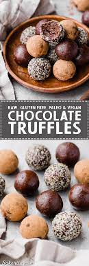 Raw Chocolate Truffles Gluten Free Paleo Vegan Recipe Food Processor Recipes Raw Chocolate Vegan Chocolate Truffles