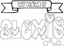 Show your kids a fun way to learn the abcs with alphabet printables they can color. Name Coloring Pages Alexis Coloring4free Coloring4free Com