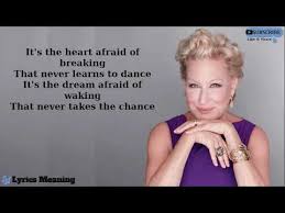 Send to a friend please, click yes if this lyrics wrong or incorrect. Bette Midler The Rose Lyrics Meaning Youtube