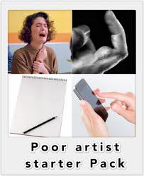 Inks aren't just for writing, they're great for drawing too, and make a wonderful addition to any artist's arsenal of art supplies. Poor Artist Starter Pack Me Drawing