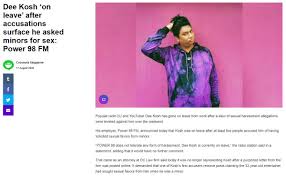 Titan academy (2018) and asia's got talent (2015). Palace Maid Of Anchorvale On Twitter The Mess Continues 1 Dee Kosh Is Now On Leave From Power 98 2 The Lawyer Who Sent That Letter Yesterday Is No Longer Representing Him