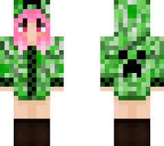 317 x 453 · png. Creeper Girl Pink Minecraft Skin