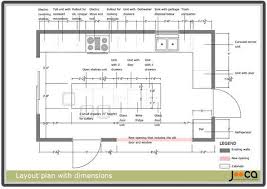 kitchen island dimensions layout metric