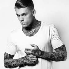 Black And White Male Model Pic Stephen James British Tattoo Male Model Stephen James Male Models Tattoo Hot Male Models