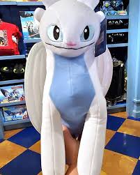 How To Train Your Dragon Universal Studios Parks Plush 15 White Light Fury Dragon Hedgehogs Corner