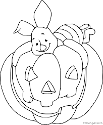 Great news!!!you're in the right place for piglet coloring. Piglet On The Jack O Lantern Coloring Page Coloringall
