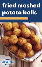 Fried Mashed Potato Balls Everyone Enjoys Mashed Potatoes But When They Re Combined With Stuffed Potato Balls Fried Mashed Potato Balls Mashed Potato Balls