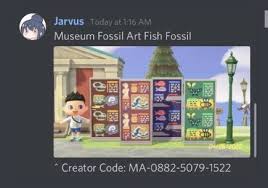 Museum Panels Fossil Art Animal Crossing Fish Fossil