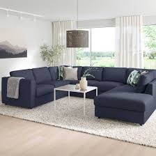Vimle Sectional 6 Seat With Open End Orrsta Black Blue Ikea U Shaped Sofa Corner Sofa Living Room Corner Sofa Bed