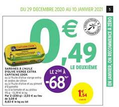 Offre Sardines A L Huile D Olive Vierge Extra Conserverie Parmentier Chez Leader Price
