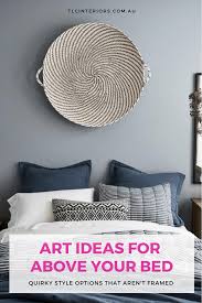 Round Tray Hanging On Blue Wall Above Bed From Pottery Barn Bedroom Art Above Bed Bedroom Wall Decor Above Bed Bedroom Wall Art Above Bed