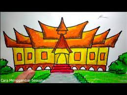 Gambar rumah gadang untuk mewarnai v warna gambar rumah gadang gambar rumah gambar gambar mewarnai rumah adat joglo adalah khas rumah adat. Cara Menggambar Rumah Adat Gadang Minangkabau Sumatera Youtube