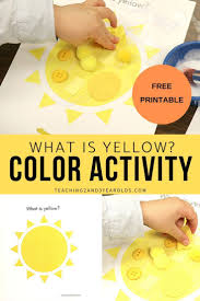 Learning The Color Yellow Preschool Color Activities Color Activities For Toddlers Color Activities