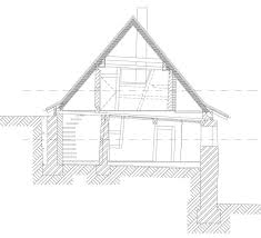 Die längste wand wird auf dem hausplan als längste linie dargestellt. Querschnitt Gebaude Architektur Zeichnung Architektur Zeichnungen Bauzeichnung Architektur