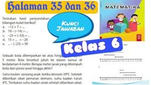 Kunci Jawaban Matematika Kelas 6 Halaman 35 Dan 36 Buku Senang Belajar Matematika Youtube