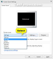Change Screen Saver Settings In Windows 10 Tutorials Does windows 10 have a screensaver? change screen saver settings in windows