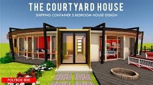 Shipping container homes are popular. Shipping Container 5 Bedroom Courtyard House Design With Floor Plans Polybox 800 Youtube