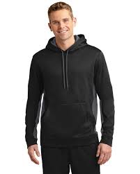 Sport Tek St235 Sport Wick Fleece Colorblock Hooded Pullover