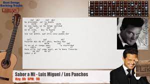 Sabor A Mi Luis Miguel Los Panchos Guitar Backing Track With Chords Backing Tracks Guitar Songs Best Songs