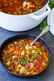 Vegetable soup made with frozen vegetables. Easy Vegetable Soup Recipe Natashaskitchen Com