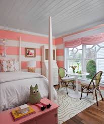 Pink blue striped wallpaper bedroom children room. Pink Striped Walls Houzz