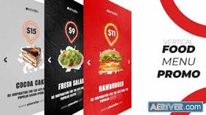 Transitions templates for after effects. Videohive Food Menu Promo Vertical 25694796 Free