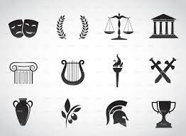 Über 7 millionen englischsprachige bücher. Vector Icon Set Greek Tattoos Mythology Tattoos Ancient Greek Tattoo