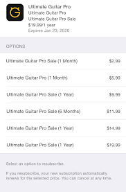 This guitar app is essentially free; Ultimate Guitar Pro Advertised The 9 99 Sale Price For A Year When Signing Up For The 7 Day Free Service Then Automatically Charges Regular Price Also The Fact That They Have 3