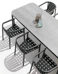 Patio dining tables the home depot. Todus Duct Outdoor Dining Table Ceramic Top 300 Cm