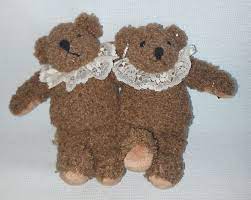 Twin Teddy Bears 7 Plush Best Friends Stuffed Animals With Jewelry Lace Collars Plush Animals Teddy Bear Bear