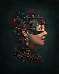 Michael Molcher and the eventual winner, Robin Henley with the other  finalists work in the 2000AD artwork competition at Thought Bubble.