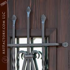 We offer a large selection of patterns and designs for you to choose from. Spanish Style Door Grill Hand Forged Decorative Security Grills